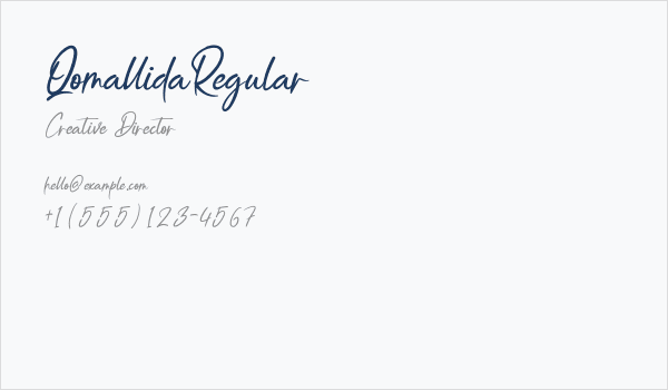 QomallidaRegular Business Card