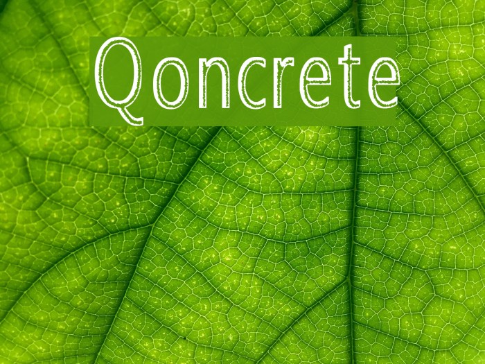 Qoncrete Font examples