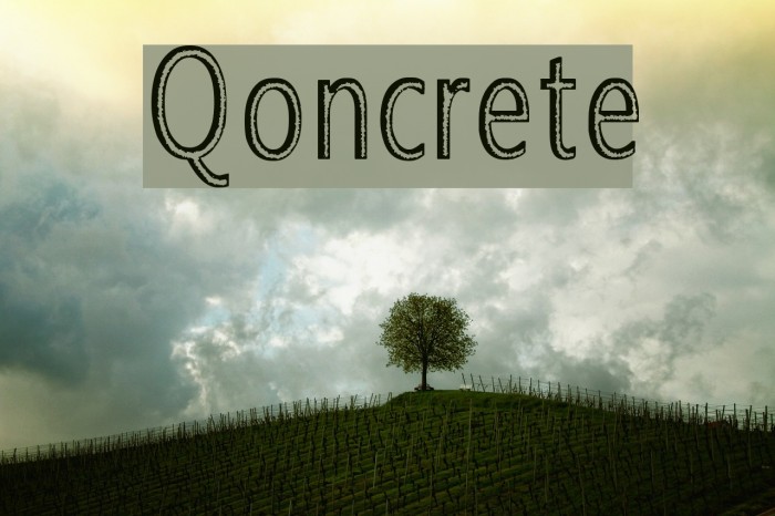 Qoncrete Font examples
