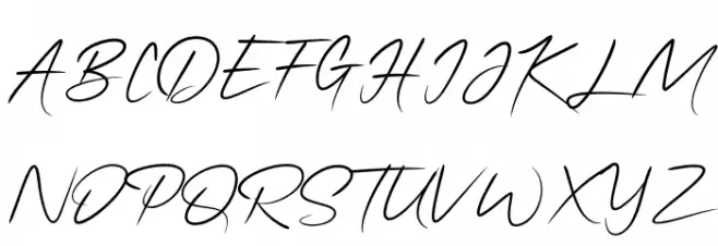 QonitaSignature 字体 大写