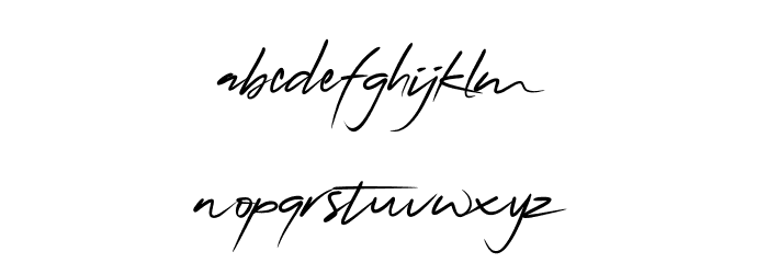 QonitaSignature Font LOWERCASE