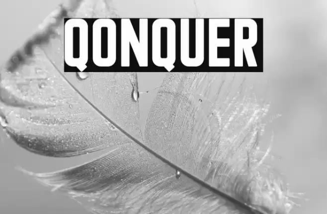Qonquer Font examples