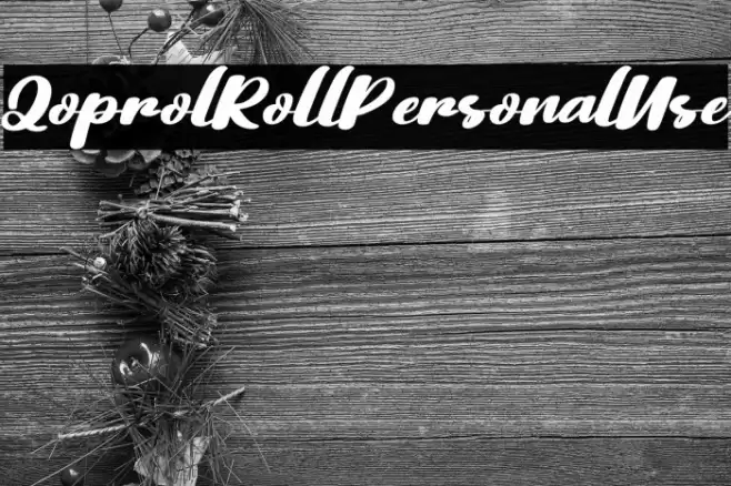 QoprolRollPersonalUse Font examples