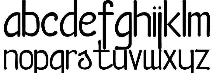 Qossta Schriftart Kleinbuchstaben