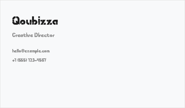 Qoubizza Business Card
