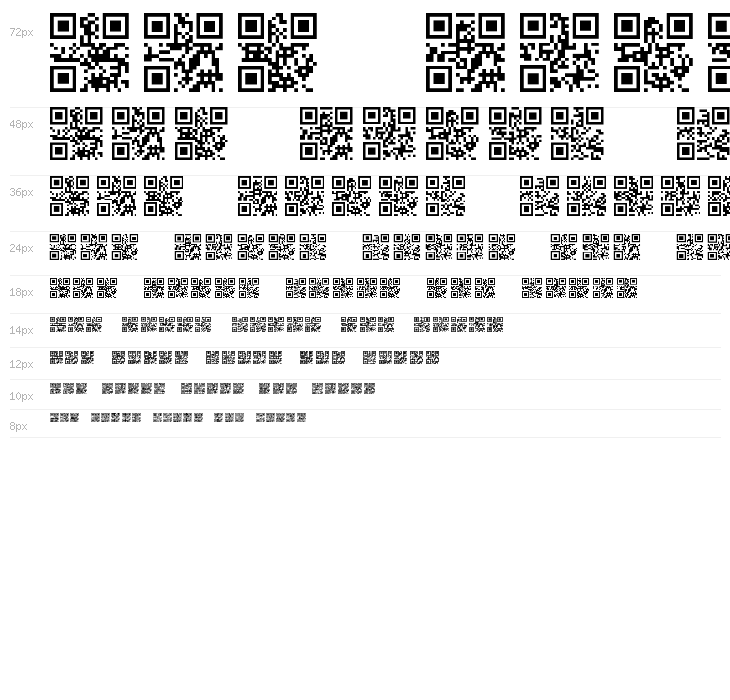 QR font tfb Waterfall