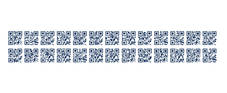 QR font tfb Lowercase