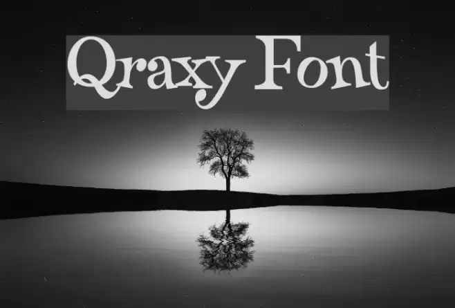 Qraxy Font examples