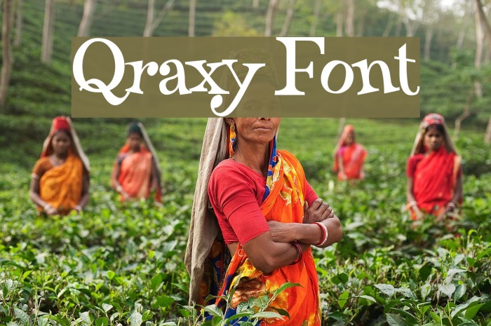 Qraxy Font examples