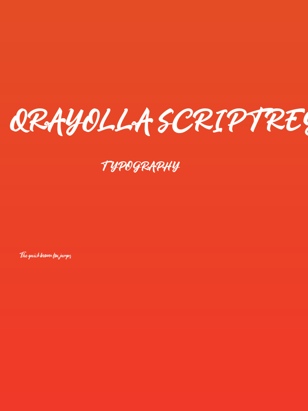 Qrayolla Script Regular Poster