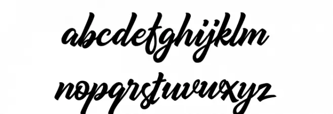 Qrayolla Script Regular फ़ॉन्ट लोअरकेस