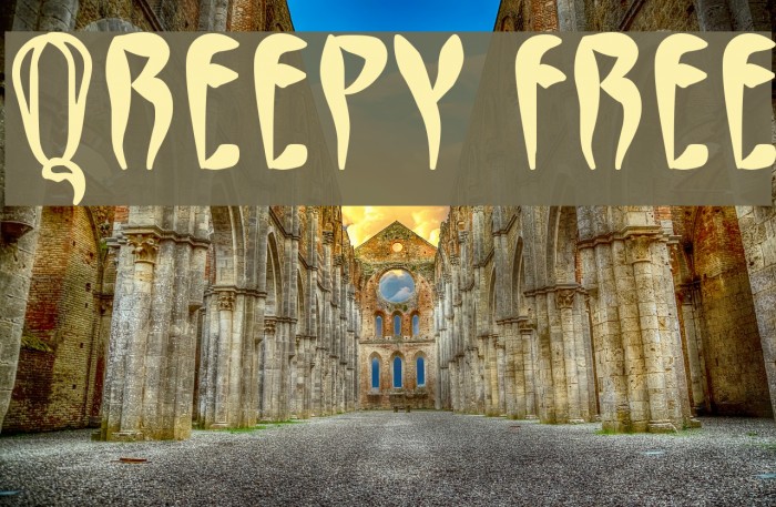 Qreepy free फ़ॉन्ट examples