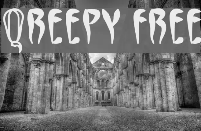 Qreepy free फ़ॉन्ट examples