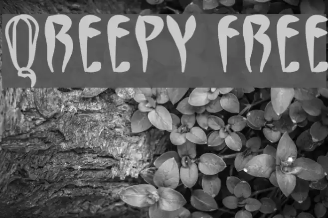 Qreepy free फ़ॉन्ट examples