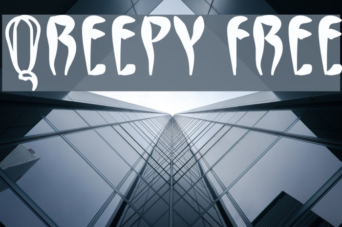 Qreepy free फ़ॉन्ट examples