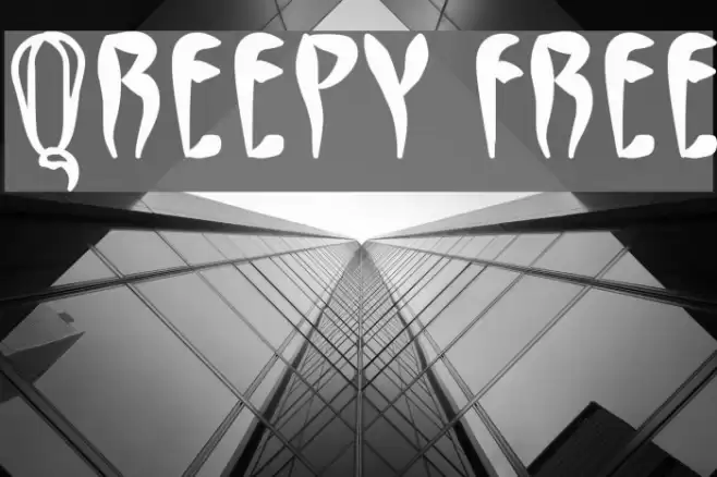 Qreepy free फ़ॉन्ट examples