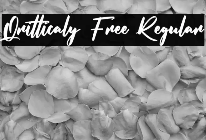 Qritticaly Free Regular Font examples