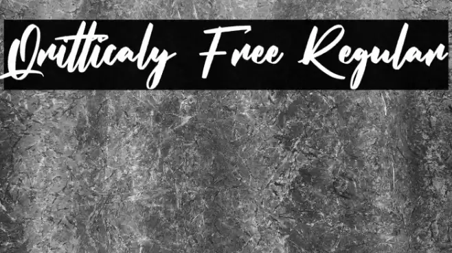 Qritticaly Free Regular Font examples