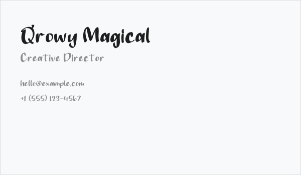 Qrowy Magical Business Card