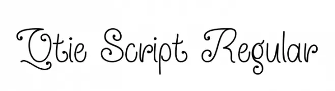 Qtie Script Regular  Free Fonts Download