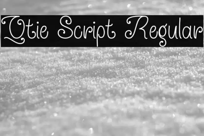 Qtie Script Regular Font examples
