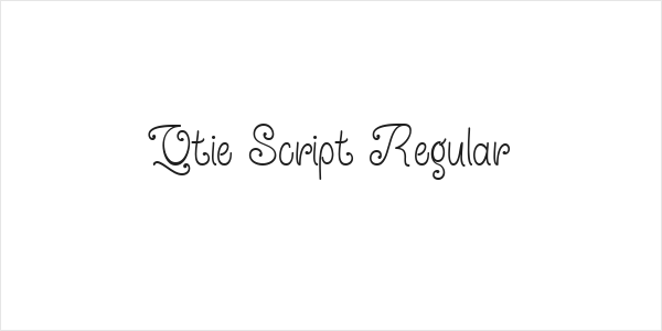 Qtie Script Regular Logo