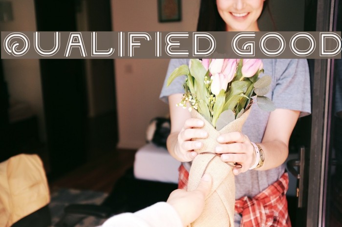 QUALIFIED GOOD Font examples
