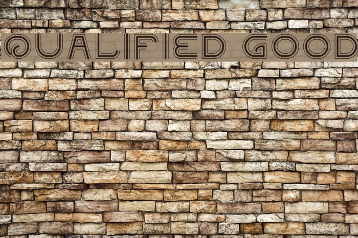 QUALIFIED GOOD Font examples