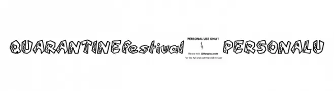 QUARANTINE festival (PERSONAL U  नि: शुल्क फ़ॉन्ट्स डाउनलोड