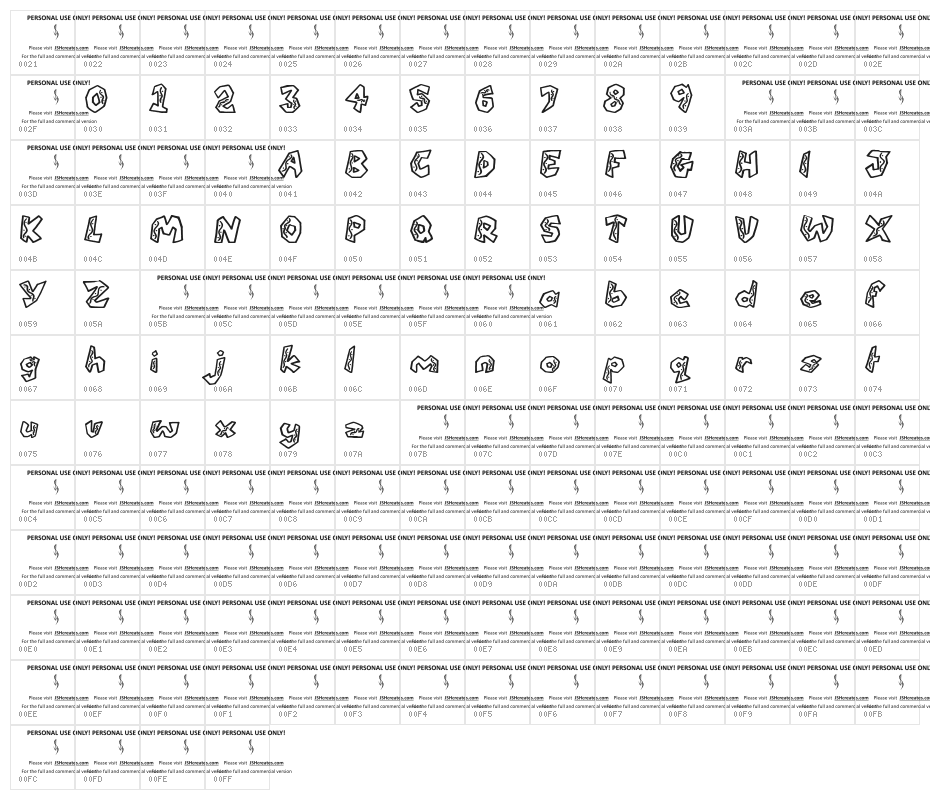 QUARANTINE festival (PERSONAL U Character Map