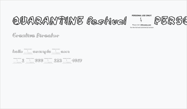 QUARANTINE festival (PERSONAL U Business Card