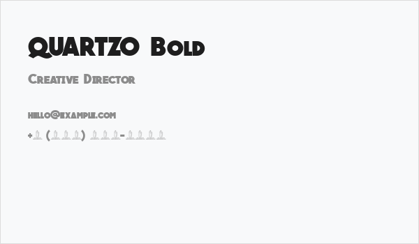 QUARTZO Bold Business Card