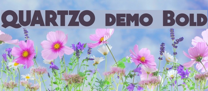 QUARTZO demo Bold Font examples