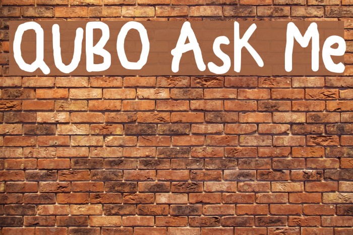QUBO Ask Me Font examples.