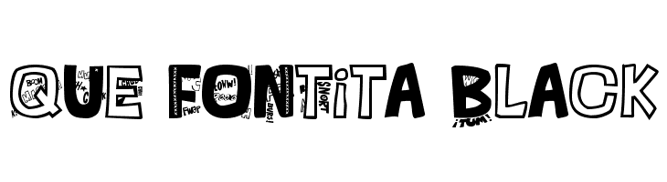 QUE FONTita Black  Free Fonts Download