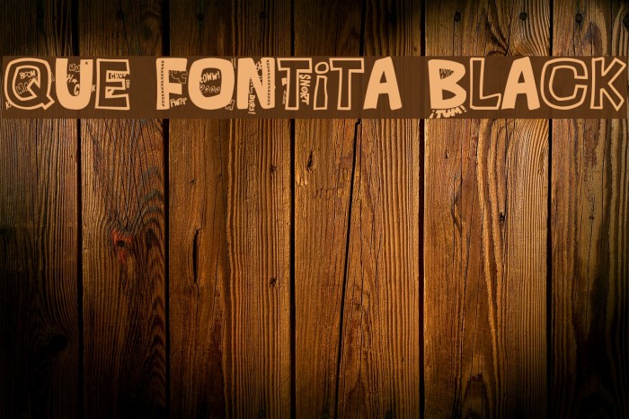QUE FONTita Black Font examples