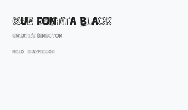 QUE FONTita Black Business Card