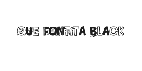 QUE FONTita Black Logo
