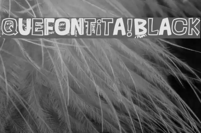 QUEFONTita!-Black Font examples