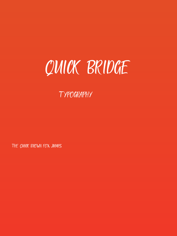 QUICK BRIDGE Poster