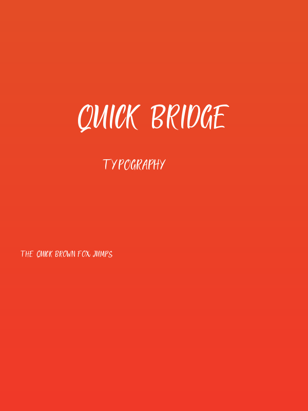 QUICK BRIDGE Poster