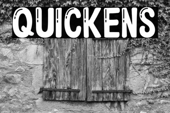 QUICKENS Font examples