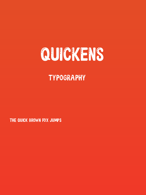 QUICKENS Poster