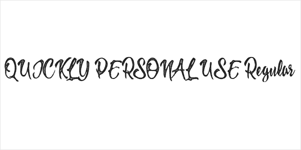 QUICKLY PERSONAL USE Regular Logo