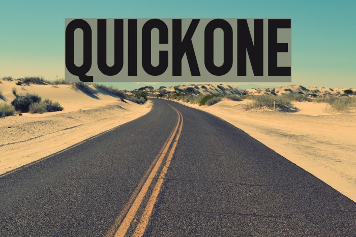 QUICKONE Font examples
