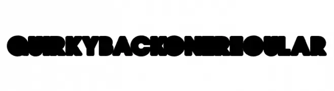QUIRKY BACK ONE Regular  Frei Schriftart Herunterladen