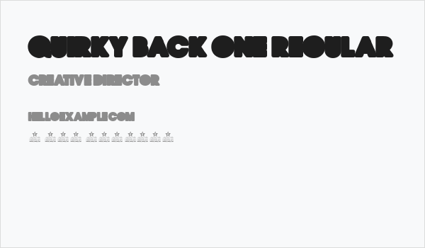 QUIRKY BACK ONE Regular Business Card