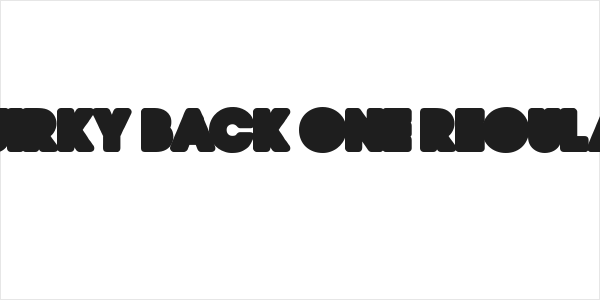 QUIRKY BACK ONE Regular Logo