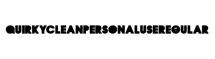 QUIRKY CLEAN PERSONAL USE Regular  font caratteri gratis