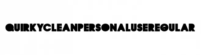 QUIRKY CLEAN PERSONAL USE Regular  Frei Schriftart Herunterladen